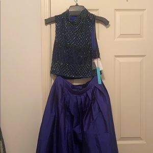 NEVER WORN Camille La Vie 2 piece prom dress/gown